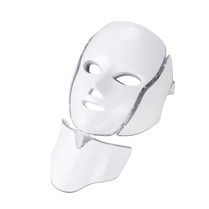 7-Color LED Facial Mask with Neck Light | Skin Rejuvenation, Anti-Aging & Light Therapy Device