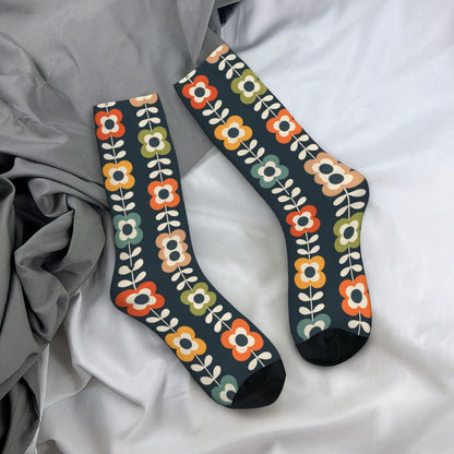 Modern Black & White Houndstooth Crew Socks for Men & Women