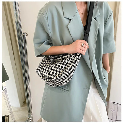 Classic Houndstooth Crossbody Bag