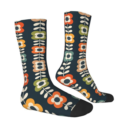 Modern Black & White Houndstooth Crew Socks for Men & Women
