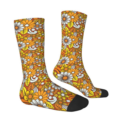 Modern Black & White Houndstooth Crew Socks for Men & Women