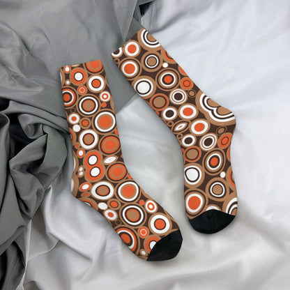 Modern Black & White Houndstooth Crew Socks for Men & Women