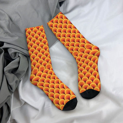 Modern Black & White Houndstooth Crew Socks for Men & Women