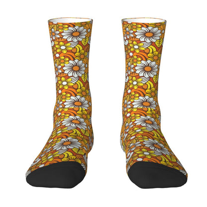 Modern Black & White Houndstooth Crew Socks for Men & Women