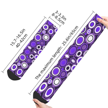 Modern Black & White Houndstooth Crew Socks for Men & Women