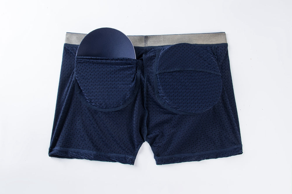 Mesh Padded Ice Silk Boxer Briefs