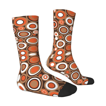 Modern Black & White Houndstooth Crew Socks for Men & Women