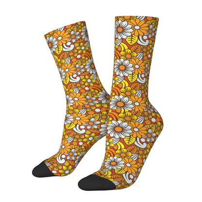 Modern Black & White Houndstooth Crew Socks for Men & Women