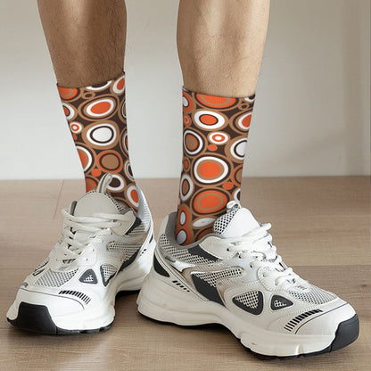 Modern Black & White Houndstooth Crew Socks for Men & Women