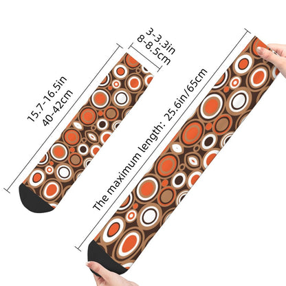 Modern Black & White Houndstooth Crew Socks for Men & Women