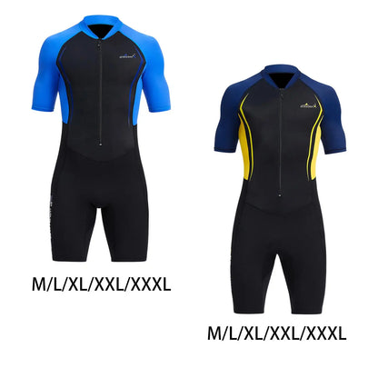 Men's Short Sleeve Neoprene Wetsuit for Swimming & Diving