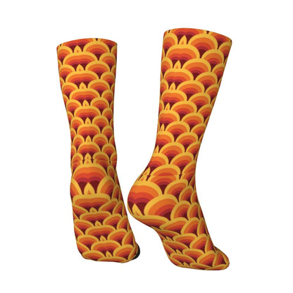 Modern Black & White Houndstooth Crew Socks for Men & Women