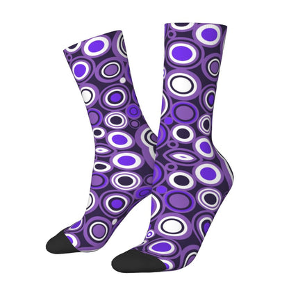 Modern Black & White Houndstooth Crew Socks for Men & Women