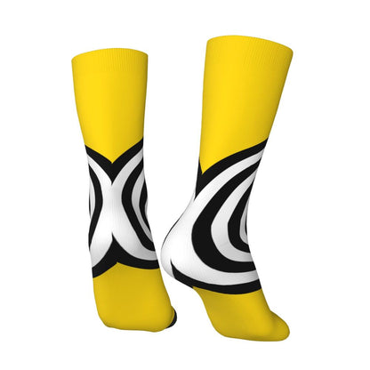 Modern Black & White Houndstooth Crew Socks for Men & Women