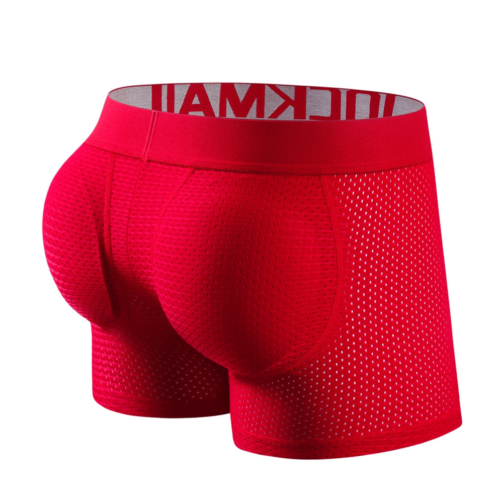 Mesh Padded Ice Silk Boxer Briefs