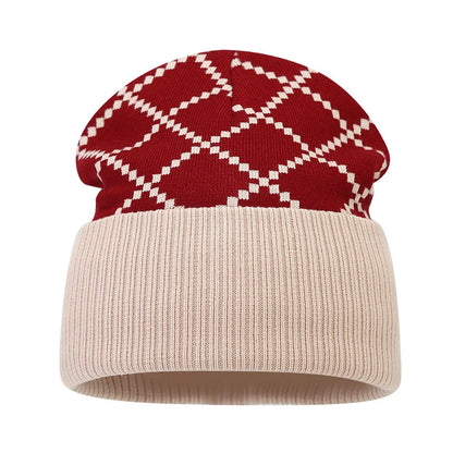 Unisex Premium Wool Winter 3-Piece Set | Plaid Knit Beanie, Scarf & Touchscreen Gloves