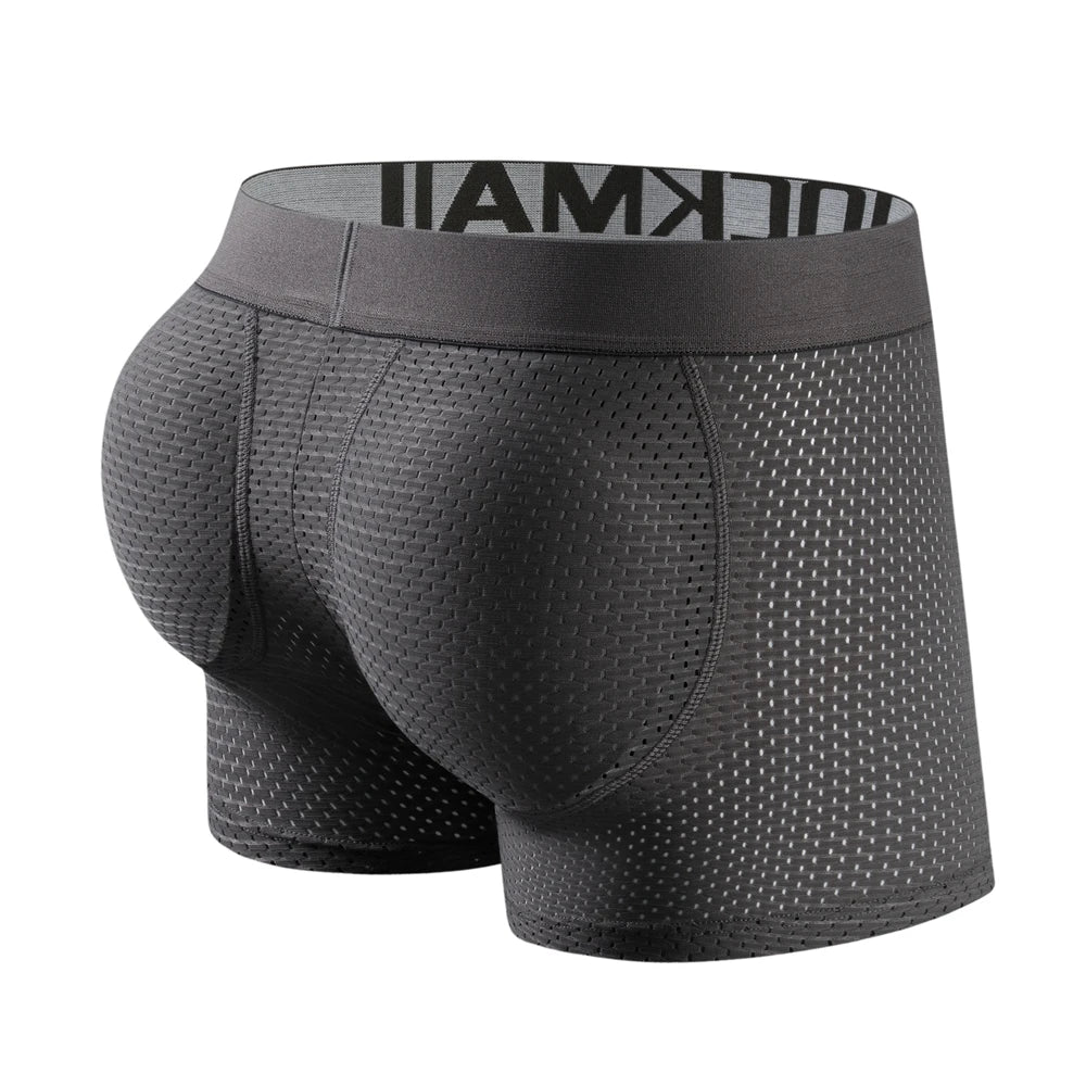 Mesh Padded Ice Silk Boxer Briefs