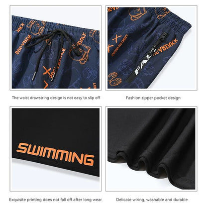 Men's Quick-Dry Rash Guard & Swim Trunks Set | Beach Swimwear