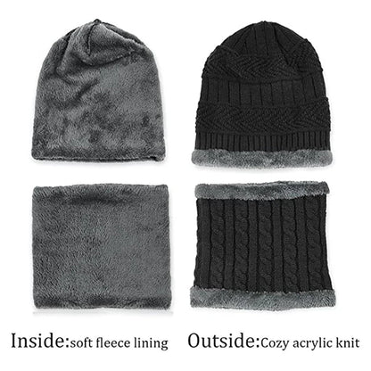 3-Piece Winter Hat, Scarf & Touchscreen Gloves Set | Unisex Cold Weather Collection