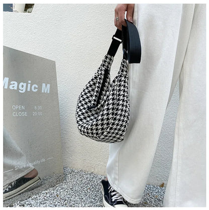 Classic Houndstooth Crossbody Bag