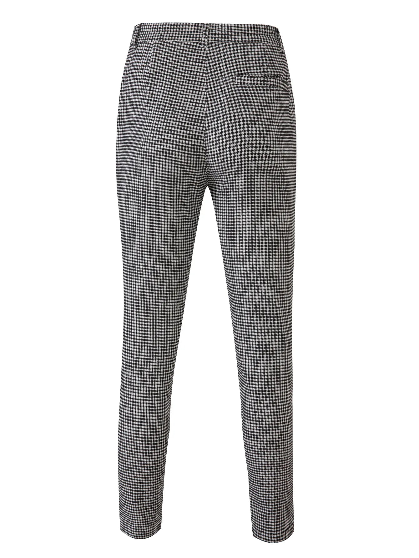 **Title:**  
Men's Slim Fit Houndstooth Plaid Suit Pants - Four Seasons