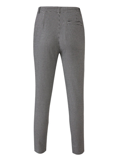 Men's Slim Fit Houndstooth Plaid Trousers | Four Season Business Pants