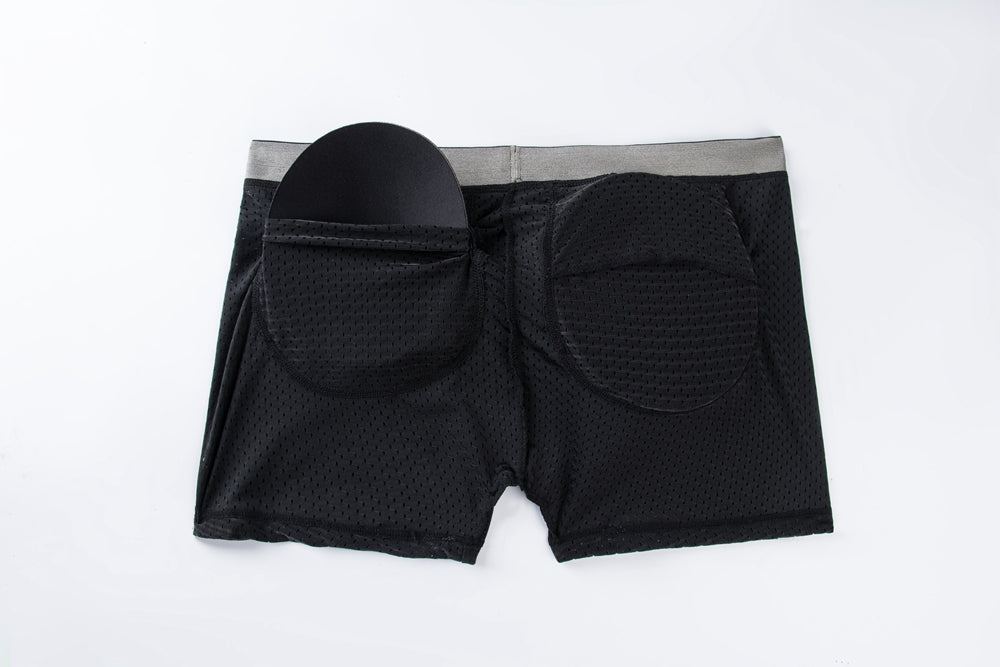 Mesh Padded Ice Silk Boxer Briefs