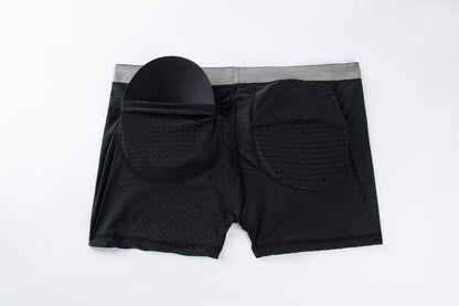 H1927 Mesh Padded Ice Silk Boxer Briefs