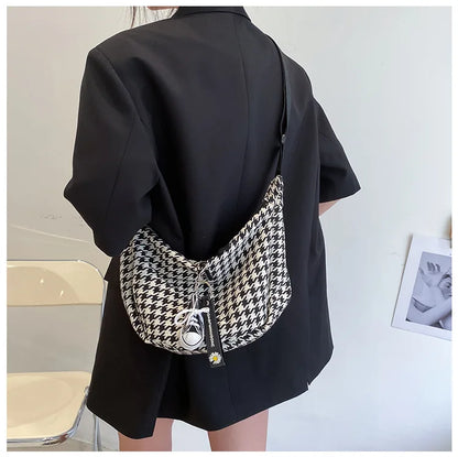Classic Houndstooth Crossbody Bag