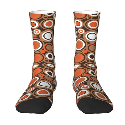 Modern Black & White Houndstooth Crew Socks for Men & Women