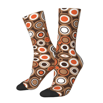 Modern Black & White Houndstooth Crew Socks for Men & Women