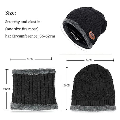 3-Piece Winter Hat, Scarf & Touchscreen Gloves Set | Unisex Cold Weather Collection