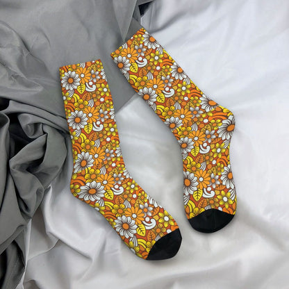 Modern Black & White Houndstooth Crew Socks for Men & Women