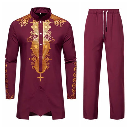 Men's Premium Embroidered Kurta & Pants Set | Traditional Indian Formal Wear