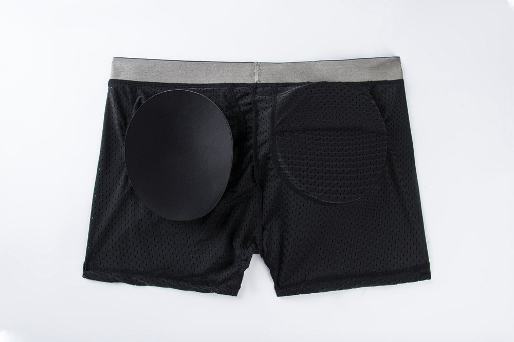 Mesh Padded Ice Silk Boxer Briefs