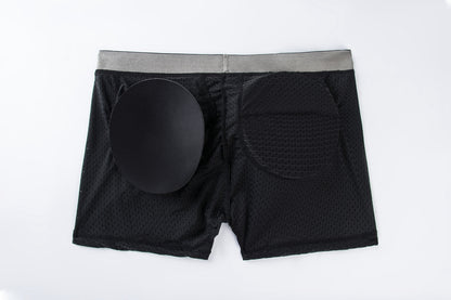H1927 Mesh Padded Ice Silk Boxer Briefs