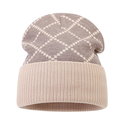 Unisex Premium Wool Winter 3-Piece Set | Plaid Knit Beanie, Scarf & Touchscreen Gloves