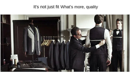 Men's Double-Breasted Houndstooth Wool Blend Blazer
