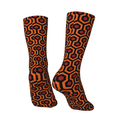 Modern Black & White Houndstooth Crew Socks for Men & Women