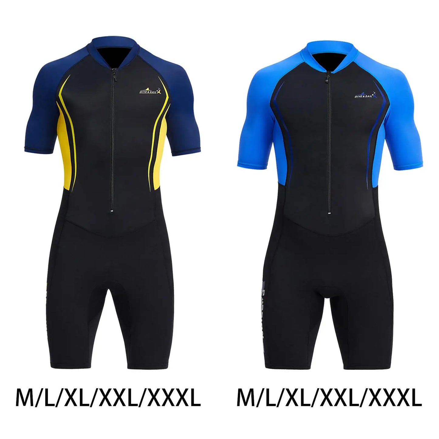 **Title:**  
Men's Shorty Wetsuit - Sun Protective Short Sleeve Full Body Suit