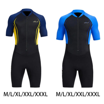 Men's Short Sleeve Neoprene Wetsuit for Swimming & Diving