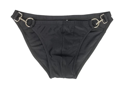 Men's Low-Rise Bikini Swim Briefs | Double-Buckle Swimwear