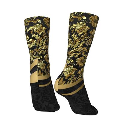 Modern Black & White Houndstooth Crew Socks for Men & Women