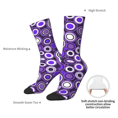 Modern Black & White Houndstooth Crew Socks for Men & Women