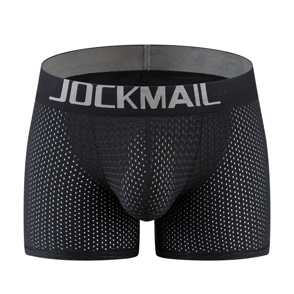 Mesh Padded Ice Silk Boxer Briefs