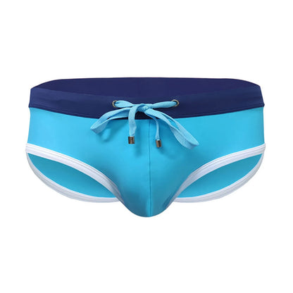 Men's Low-Rise Color Block Swim Briefs | Quick-Dry Swim Trunks