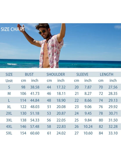 Men's Hawaiian Shirt & Shorts Set | Summer Vacation Outfit