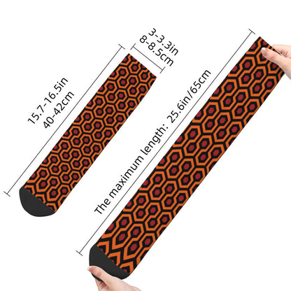 Modern Black & White Houndstooth Crew Socks for Men & Women