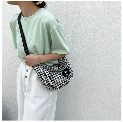 Classic Houndstooth Crossbody Bag