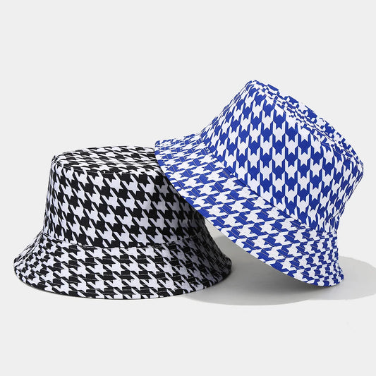 Elegant Houndstooth Bucket Hat – Luxury Summer Outdoor Collection